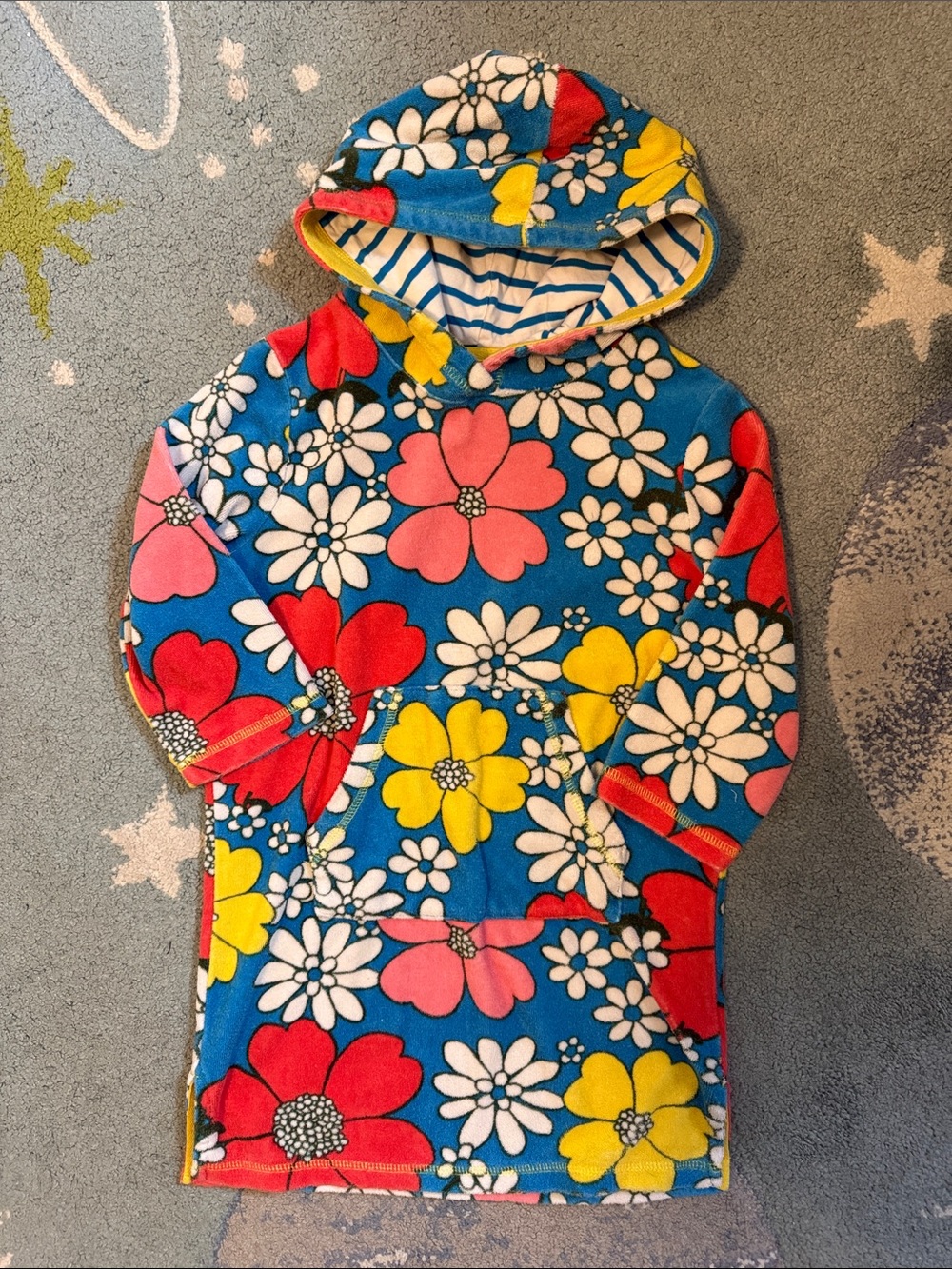 Mini Boden Retro Terrycloth Swim Coverup Size 3-4